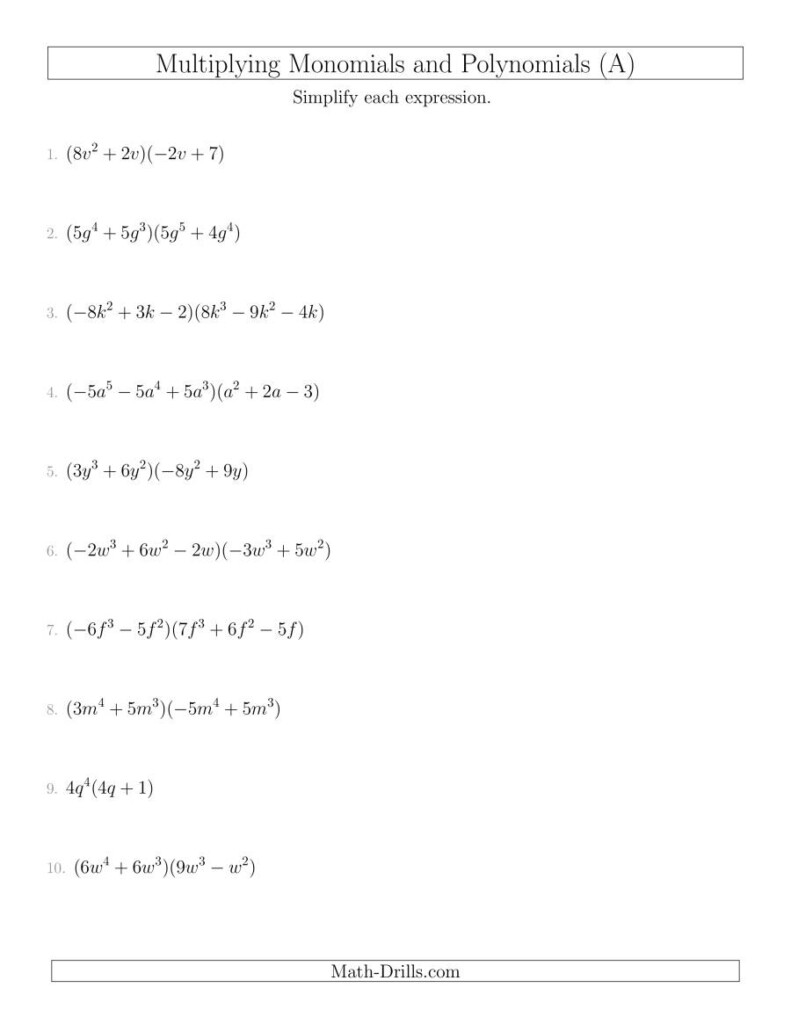 Addition Subtraction Multiplication And Division Of Polynomials 