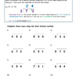 Bus Stop Division Worksheet With Answers Teaching Year 5 6 Short