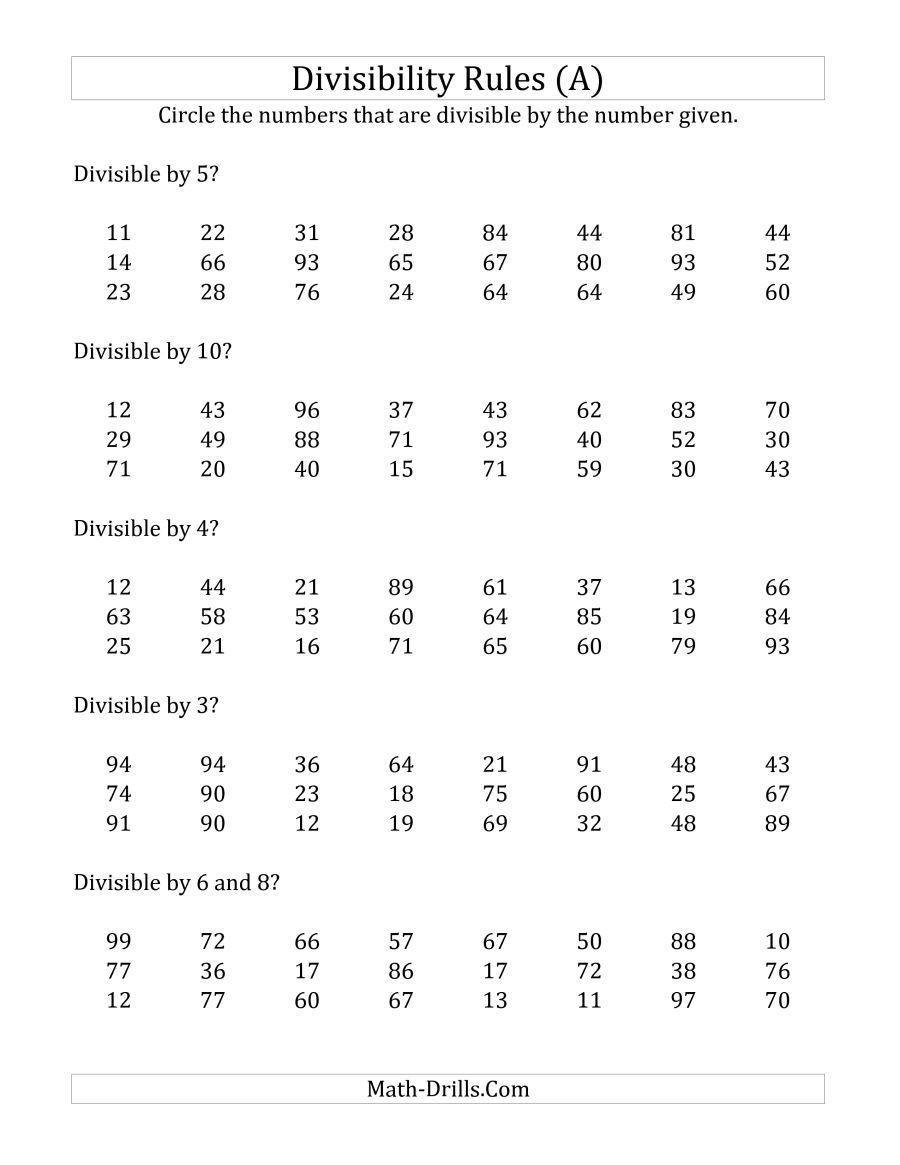 Compatible Numbers In Division Worksheets Worksheet For Kindergarten