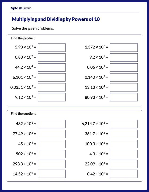 Decimals Worksheets For 4th Graders Online SplashLearn