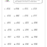 Divide 3 Digit Numbers By 1 Digit Division Maths Worksheets For Year