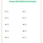 Dividing Fraction Whole Number By Fraction Worksheet