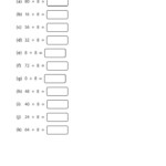 Division In The Times Table Of 8 Part 1 Worksheets For Grade 3