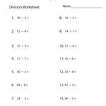 Division Practice Worksheet Worksheets Worksheets