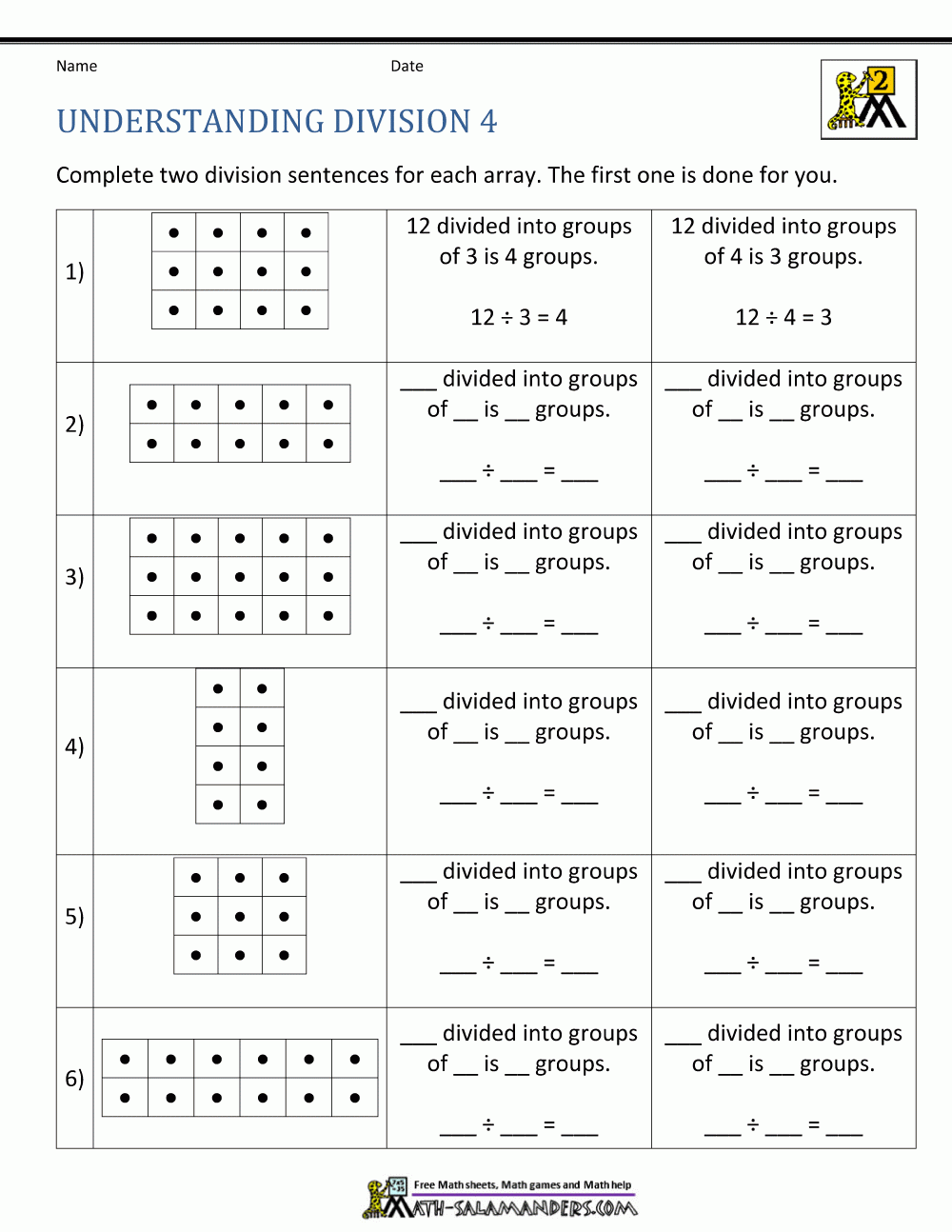  Division Using Arrays Worksheet Free Download Goodimg co
