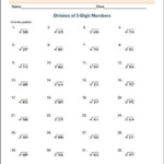 Division With Three Digit Numbers Printables