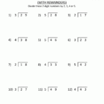 Division Worksheets 3rd Grade