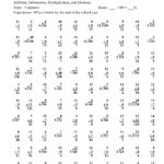 Division Worksheets Mixed Multiplication And Division Multiplying And Dividing With Facts From