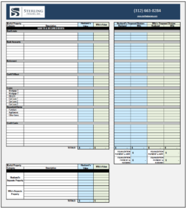 Divorce Asset Division Worksheet - Divisonworksheets.com