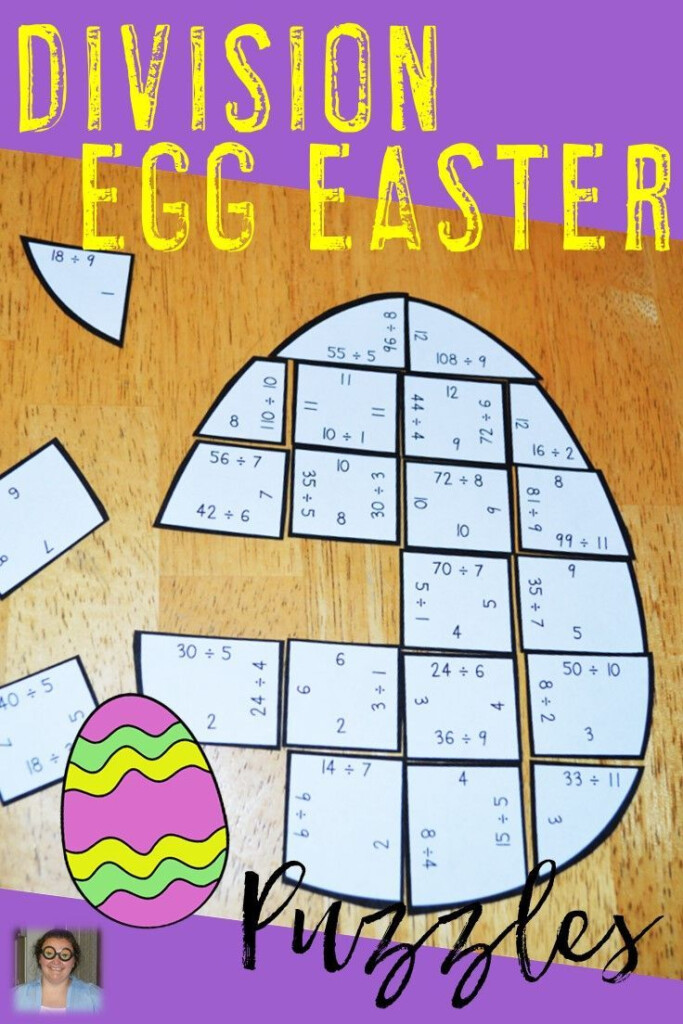 Easter Division Egg Shaped Puzzles These Puzzles Are Perfect For Math 