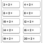Easy Division Worksheet Ready For School Divide In 2s Math Etsy