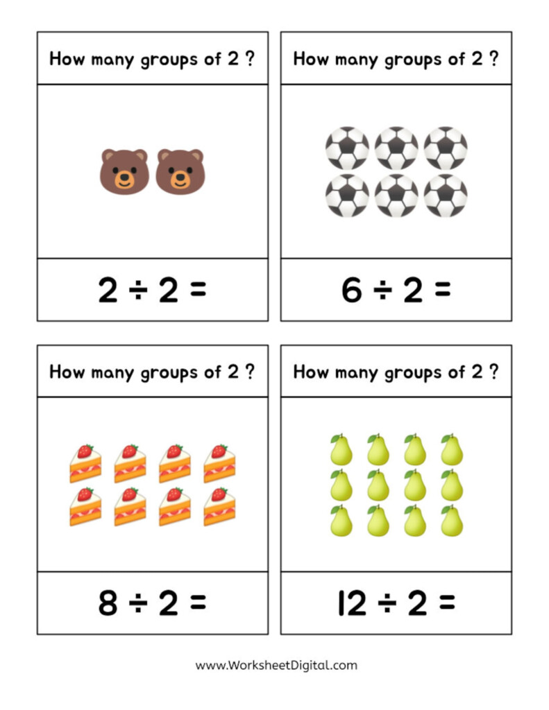 Easy Division Worksheet Ready For School Divide In 2s Math Etsy UK