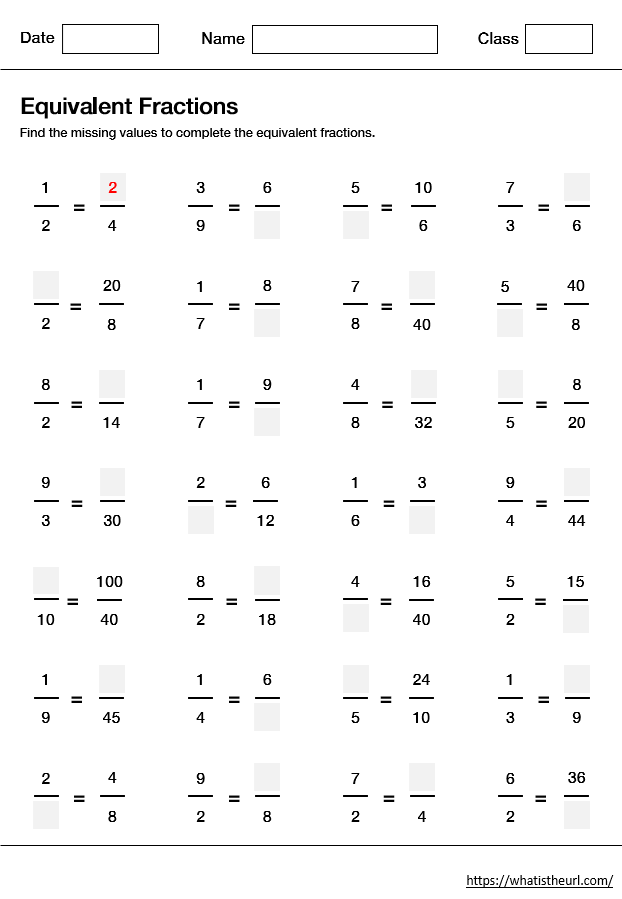 Equivalent Fractions Equivalent Fractions Fractions Worksheets 