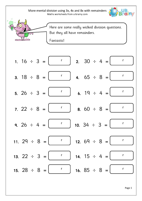 Fourth Grade Math Worksheets Free Printable K5 Learning Worksheets 