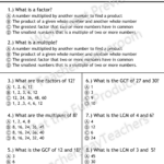 Free Printable Greatest Common Factor Worksheets Free Printable