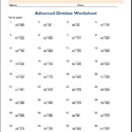 Grade 5 Division Worksheets