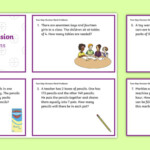 KS2 Two Step Division Word Problems Maths Challenge Cards