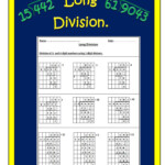 Long Division Long Division Multiplication And Division Number