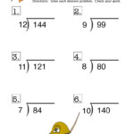Long Division Problems No Remainder Worksheet By Teach Simple