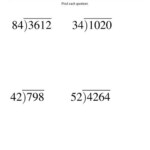 Long Division Two Digit Divisor And A Two Digit Quotient With No