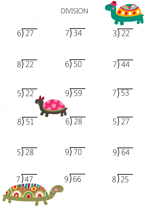 Long Division Worksheets Division Without Remainders Fourth Grade 