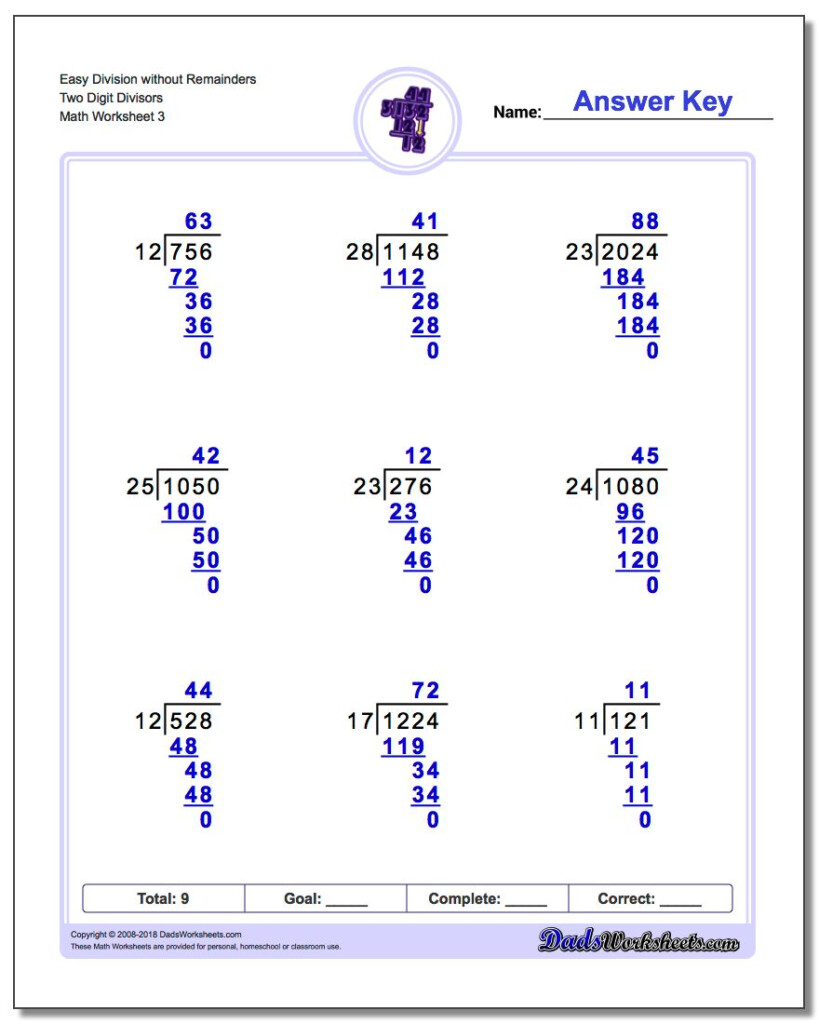 Long Multiplication Worksheet Division With Multi Digit Divisors 
