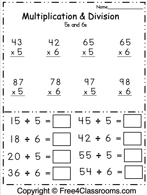Math Division Worksheet 1 Rabinovitchclipart08