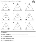 Multiplication And Division Triangles Worksheets Times Tables Worksheets