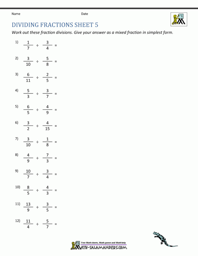 Multiply And Divide Fractions Worksheets K5 Learning Multiplying And 