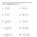 Multiplying Mixed Fractions Worksheet