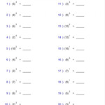 Operations With Exponents Worksheet
