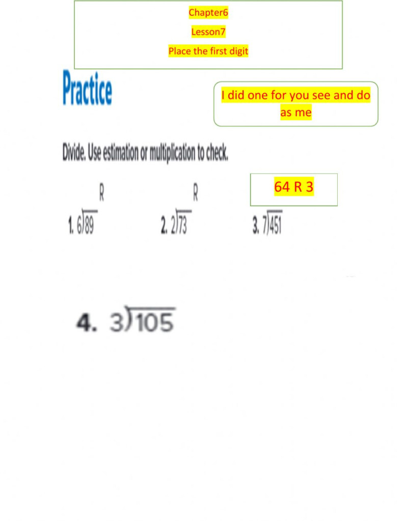 Place The First Digit Worksheet