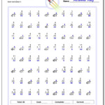 Printable Division Worksheets 3rd Grade Multiplication And Division