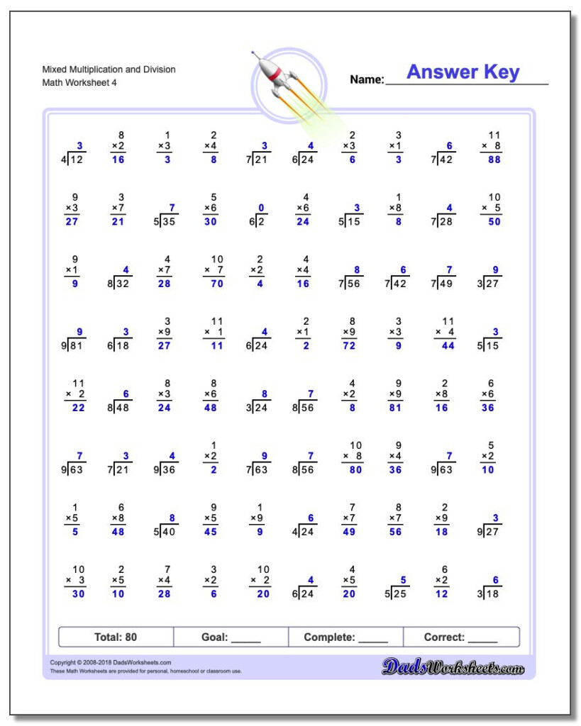 Printable Division Worksheets 3rd Grade Multiplication And Division 