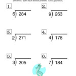 Printable Long Division Worksheets For 4th Graders Learning How To Read