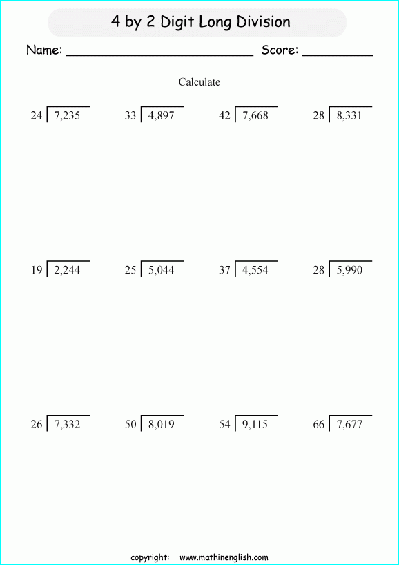 Printable Primary Math Worksheet For Math Grades 1 To 6 Based On The 