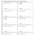 Scientific Notation Worksheets Scientific Notation Worksheet