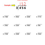 Short Division No Remainders Worksheet