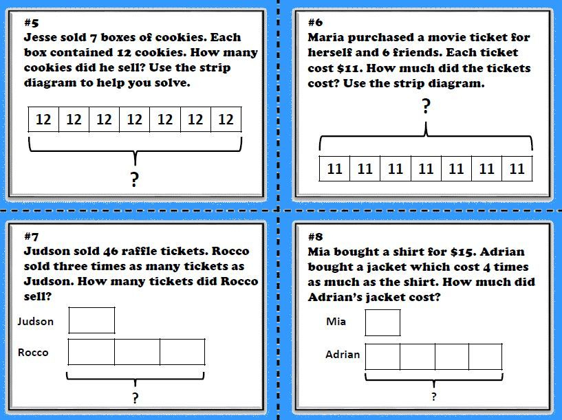 Parent Student Information Dividing With Strip Diagrams
