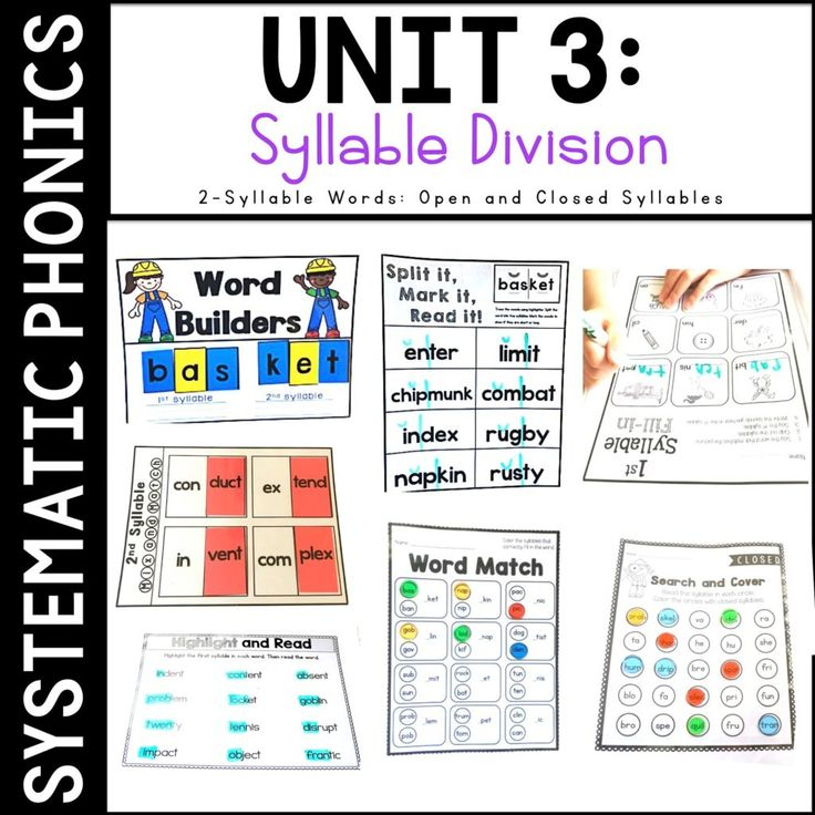 Syllable Division Rules Sarah s Teaching Snippets Syllable Division 