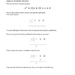 Synthetic Division Worksheet With Answer Key PDF