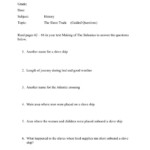 The Slave Trade Worksheet