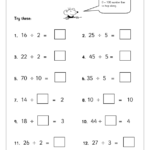 Using The Division Sign Division Maths Worksheets For Year 3 age 7 8