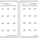 Worksheets Of Single Digit Quotient Division with Remainders