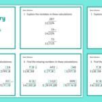 Year 6 Calculation Short Division Maths Mastery Challenge Cards